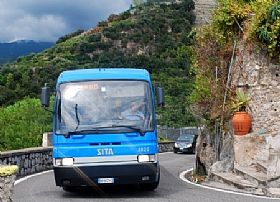 SITA bus Salerno line, Public Amalfi Coast, Italy
